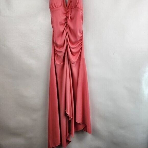 Vintage 90s Epilogue Womens Halter Dress Small Pink Asymmetrical Gilmore Girls - Picture 3 of 8